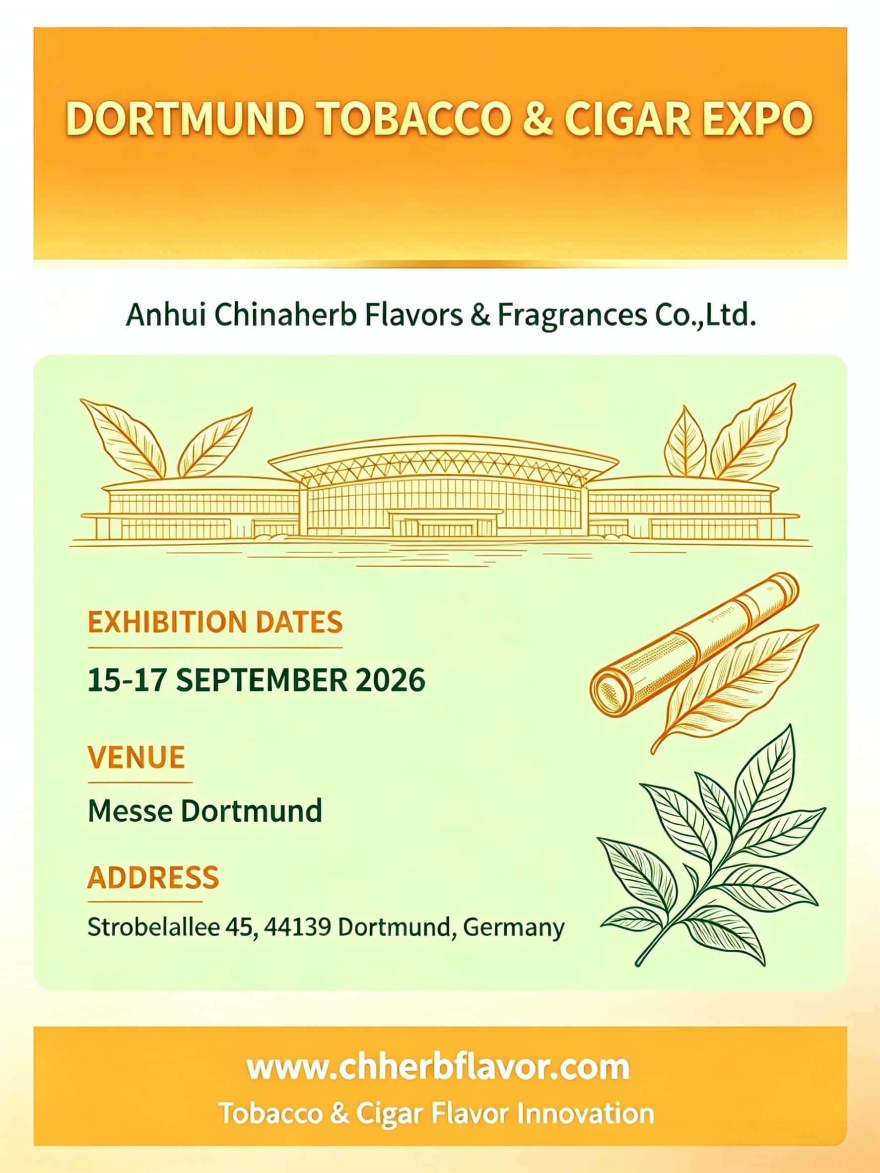 Conozca ChinaHerb en InterTabac 2026 Dortmund | Agentes refrescantes de tabaco premium y soluciones de sabor